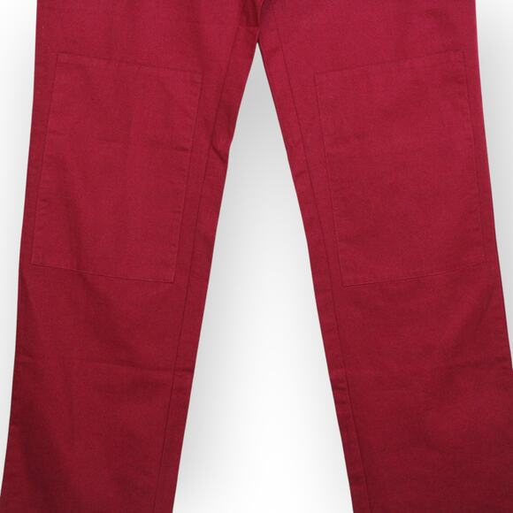 BOAST USA Mens 30x32 Patch Canvas Chino Pant Burgundy Wine Cotton Flat NWT - Picture 9 of 10